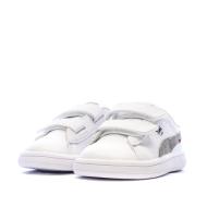 Baskets Blanc Garçon Puma Smash 3.0 Mid 9 vue 6