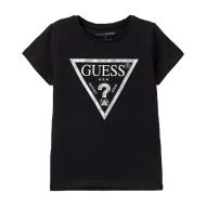 T-shirt Noir Fille Guess A99 pas cher