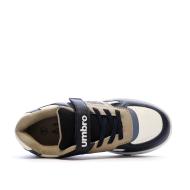 Zapatillas blancas/azul marino/negras para niño Umbro Travys ver 4