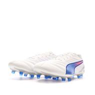 Chaussures de football Blanches/Bleu Homme Puma King Pro vue 6
