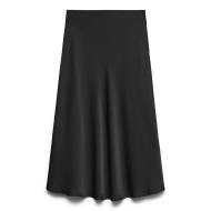 Jupe Longue Satinée Noire Femme Vero Moda Emily pas cher