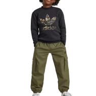 Adidas Boy's Crew Set Trainingsanzug Schwarz günstig