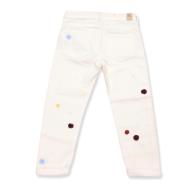 Jean Boyfriend Blanc Fille Scotch & Soda Pompons vue 2