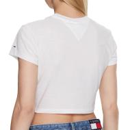 T-shirt Blanc Femme Tommy Jeans Bby Crp Essential vue 2