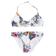 Maillot de Bain 2pièces Blanc à fleurs Fille Roxy Love Waimea pas cher