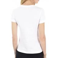 T-Shirt Blanc Femme Calvin Klein Jeans Embroidery Slim vue 2