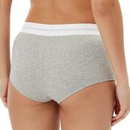 Shorty Gris Clair/Blanc Femme Calvin Klein Jeans Boyshort vue 2