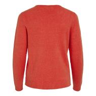 Pull Col V Rouge Femme Vila 69 vue 2