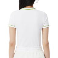 T-shirt Blanc Femme Lacoste Contrast Accent vue 2