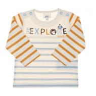 T-shirt Bleu à Rayures Enfant EOM Elorisa pas cher