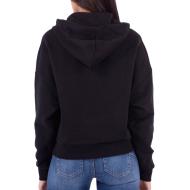 Sweat Noir Femme Guess Iconic Hood vue 2