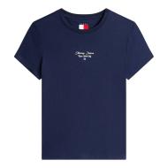 T-Shirt Slim Marine Femme Tommy Hilfiger Logo vue 2