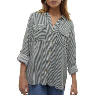 Chemise Kaki/Blanches Femme Vero Moda Bumpy pas cher