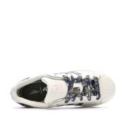Baskets Blanc Cassé/Multicolore Fille/Femme Adidas Superstar vue 4