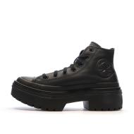 Baskets Noires Femme Converse Leather pas cher