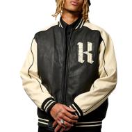 Manteaux Cuir Beige/Noir Homme Kaporal Longi pas cher