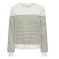 Sweat Blanc/Vert Femme Only Bine pas cher