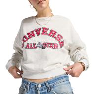 Sweat Gris/Rouge Femme Converse Retro pas cher