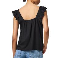 Débardeur Noir Femme Pieces Pia vue 2