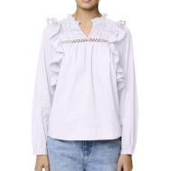 Blouse Ecru Femme Pieces Makenna