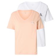 T-Shirt Orange/Blanc Femme Calvin Klein Jeans LV047C906G