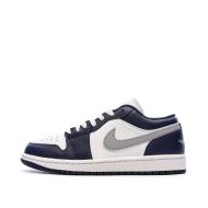Air Jordan 1 Low Marine/Blanc Homme Nike pas cher