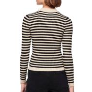 Pull Noir/Beige Brillant Femme Pieces Crista vue 2