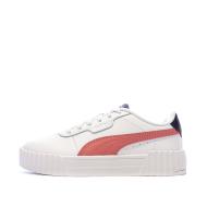 Baskets Blanche/Rose Fille/Femme Puma Carina 3.0 pas cher