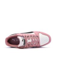 Baskets Blanches/Roses/Noires Femme Puma Rebound Low vue 4