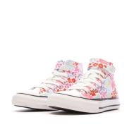 Baskets Blanches à fleurs Fille Converse All Star Easy On Floral vue 6
