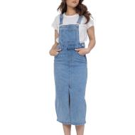 Robe Salopette en Jean Bleu Femme Monday Premium pas cher