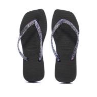 Tongs Noires Femme Havaianas Hav Square Logo Met vue 3
