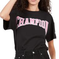 T-shirt Noir/Rose Femme Champion Lady