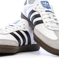 Baskets Blanches/Noires Garçon/Fille Adidas Samba vue 7