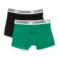 x2 Boxershorts Grün/Schwarz Herren Le Coq Sportif Camuset sport günstig
