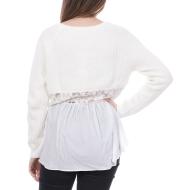 Pull Écru Dentelle Femme French Connection Mozart vue 2