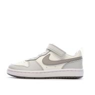 Baskets Blanches/Grises Garçon Nike Court Borough Low pas cher