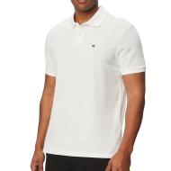 Polo Blanc Homme Calvin Klein Jeans Ss Monogram Piques pas cher