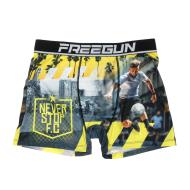 Boxer Noir/Jaune à Imprimés Homme Freegun NIN pas cher