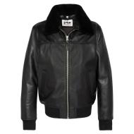 Veste en Cuir Noir Homme Schott Flight pas cher