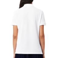 Polo Blanc Femme Lacoste Regular Fit vue 2