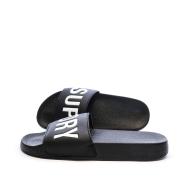 Claquettes Noir/Blanc Homme Superdry Pool Slide pas cher