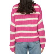 Pull à Rayures Rose Femme JDY Stripe vue 2