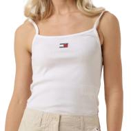 Débardeur Blanc Femme Tommy Hilfiger Rib Strap pas cher