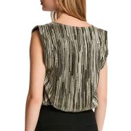 T-Shirt Noir/Doré Femme Morgan Plisse Foil vue 2