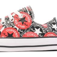 Baskets Noir/Rouge Femme Converse Chuck Taylor vue 7