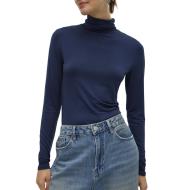 T-Shirt Col Roulé Marine Femme Vero Moda Alberte
