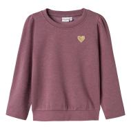 Sweat Violet Fille Name it Coeur