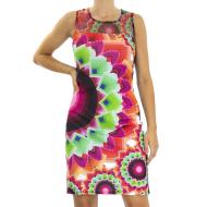 Robe Noire/Rose Femme Desigual Knitted
