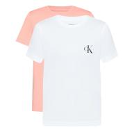 Lot de 2 T-Shirt Rose/Blanc Femme Calvin Klein Jeans Monologo